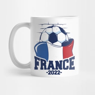 France flag and soccer ball t-shirt Mug